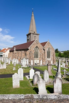 Grave Yard Prints: St. Martin`s Parish Church, St. Martin, Jersey, Channel Islands, United Kingdom, Europe