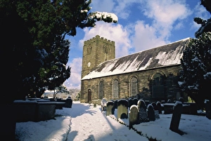 St Marys Prints: St Marys Anglican Church in winter with snow on the ground
