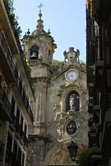 St. Marys basilica, old town of Donostia, San Sebastian, Basque country
