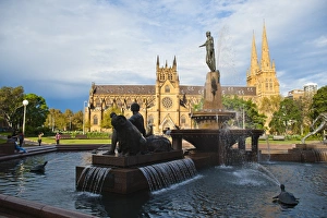 St. Marys Cathedral in Hyde Park, Sydney, New South Wales, Australia, Pacific