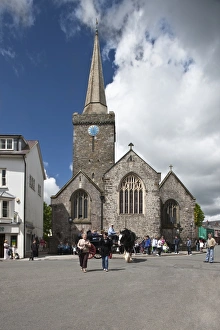 Large Group Prints: St. Marys Church, Tenby, Pembrokeshire, Wales, United Kingdom, Europe