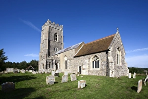 Grave Yard Prints: St. Marys Parish Church, Kersey, Suffolk, England, United Kingdom, Europe
