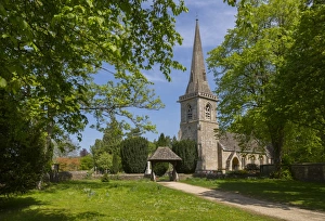 St. Marys Parish Church in Lower Slaughter, Cotswolds, Gloucestershire, England