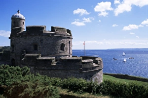 St. Mawes Castle, built by Henry VIII, St. Mawes, Cornwall, England, United Kingdom
