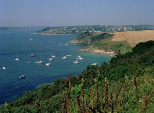 St. Mawes, mouth of River Fal, from St. Anthony headland, opposite Falmouth