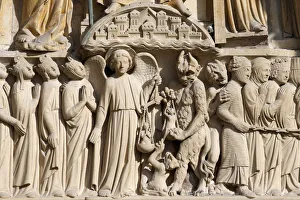 Angel Prints: St. Michael weighing the souls, Portal of the Last Judgement, Western facade