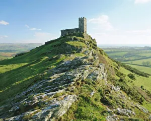 Images Dated 28th July 2008: St Michaels Church, Brentor, near Tavistock, Dartmoor, Devon, England, UK