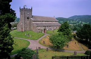 Grave Yard Prints: St. Michaels church, Hawkshead, Lake District National Park, Cumbria