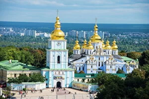 12th Century Gallery: St. Michaels gold-domed cathedral, Kiev (Kyiv), Ukraine, Europe