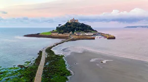 Footpath Prints: St. Michaels Mount, Marazion, Cornwall, England, United Kingdom, Europe