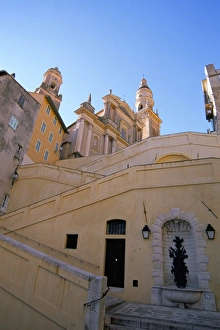 Menton Prints: St. Michel church, Menton, Alpes-Maritimes, Cote d Azur, Provence, French Riviera