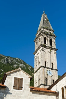 Perast Prints: St. Nicholas belltower, Perast, Bay of Kotor, UNESCO World Heritage Site