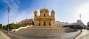 Steps And Staircase Prints: St. Nicholas Cathedral (Duomo) and Basilica San Salvatore in Piazza Municipio