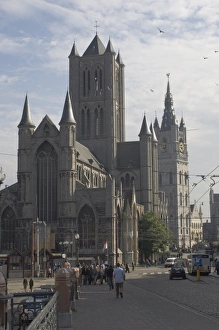 Ghent Prints: St. Nicholas church, Ghent, Belgium, Europe