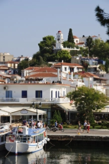 St. Nicholas Church at top of hill, Skiathos Town, Skiathos, Sporades Islands