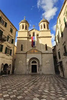 Paving Stone Prints: St. Nicholas Church, Orthodox, Old Town (Stari Grad), Kotor, UNESCO World Heritage Site