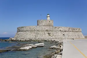 Rhodes Prints: St. Nicholas Fort, Rhodes, Dodecanese Island Group, Greek Islands, Greece, Europe