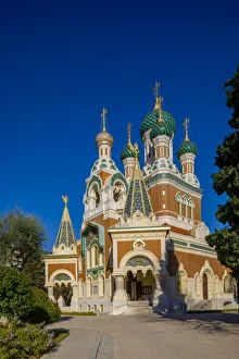 Outdoor Chair Prints: St. Nicholas Russian Orthodox Cathedral, Nice, Alpes-Maritimes, Cote d Azur