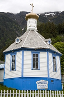 Blue And White Prints: St. Nicholas Russian Orthodox Church, Juneau, Southeast Alaska, United States of America