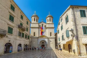 Old Towns Prints: St. Nicholas Serbian Orthodox Church, Old Town, UNESCO World Heritage Site, Kotor