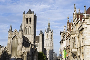 Belgium Prints: St. Niklskerk (St. Nicholas Church), Ghent (Gent), Flanders, Belgium, Europe
