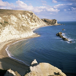 Sea Cliff Prints: St. Oswalds Bay, Dorset, England, United Kingdom, Europe
