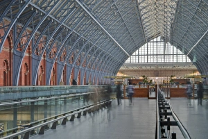 Railway Station Prints: St. Pancras International railway station, London, England, United Kingdom, Europe