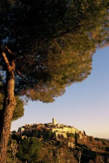 Hill Village Prints: St. Paul de Vence at sunset, Cote d Azur, Provence, France, Europe