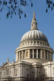 Domes Prints: St. Pauls Cathedral, City of London, London, England, United Kingdom, Europe