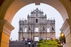 St. Pauls cathedral facade, Macau, China, Asia