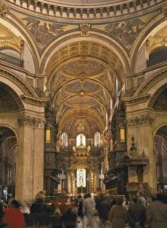 St. Pauls Cathedral interior, London, England, United Kingdom, Europe