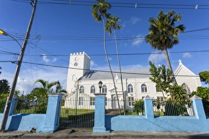 Traditionally West Indian Prints: St. Peter Parish Church, Speightstown, St. Peter, Barbados, West Indies, Caribbean