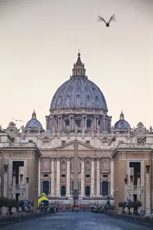 Basillica Prints: St. Peters Basilica, Vatican, UNESCO World Heritage Site, Rome, Lazio, Italy, Europe