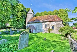 Cemeteries Prints: St. Peter's Church, built in the 12th century