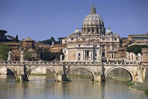 River Tiber Prints: St. Peters and River Tiber
