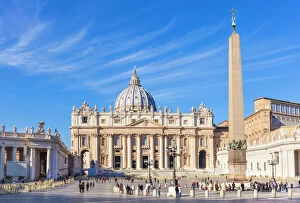 Domed Gallery: St. Peters Square and St. Peters Basilica, Vatican City, UNESCO World Heritage Site