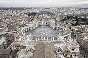 St. Peters Square from St. Peters Basilica, UNESCO World Heritage Site