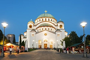 Serbia Prints: St. Sava Orthodox Church, built 1935, Belgrade, Serbia, Europe