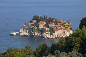Images Dated 17th July 2009: St. Stefan near Budva, Montenegro, Europe