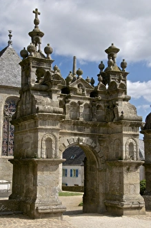 Entrances Prints: St. Thegonnec and its lantern turrets dating from 1587