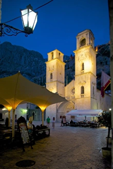 Kotor Prints: St. Tryphon Cathedral at night