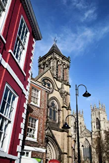 Catholic Prints: St Wilfrids Catholic Church and York Minster, York, Yorkshire, England