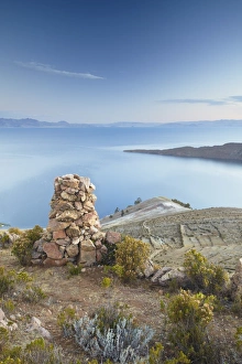 Stack Prints: Stack of prayer stones on Isla del Sol (Island of the Sun)