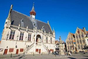 Stadhuis Damme (Town Hall), Damme, Vlaanderen (West Flanders), Belgium, Europe