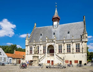 Stadhuis Damme (Town Hall), Damme, Vlaanderen (West Flanders), Belgium, Europe
