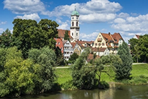 Old Quarter Prints: Stadtamhof, old quarter in Regensburg, UNESCO World Heritage Site, Bavaria, Germany