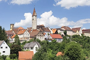 Hohenlohe Region Prints: Stadtturm Tower and half timbered houses