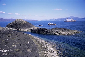 Strathclyde Prints: Staffa, island of basalt columns