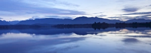 Upper Bavaria Prints: Staffelsee Lake at sunset, Upper Bavaria, Bavarian Alps, Bavaria, Germany, Europe