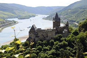 Rhine Valley Prints: Stahleck Castle, Bacharach, Rhine Valley, Rhineland-Palatinate, Germany, Europe